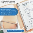 thumbnail image 2 of BAZIC 3 Ring Binder 1" Poly Binders Organizer - Pastel Color Soft Cover, Hold 175 Sheets, 6-Count, 2 of 7