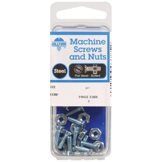 Hillman Machine Screws No. 10 - 24 x 2 in. Zinc Slotted Steel Flat Carded 5