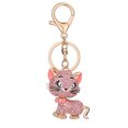 thumbnail image 1 of Kitten Rhinestone Keyring Lobster Clasp Cat Crystal Keychain Keyring Alloy Animal Alloy Animal Jewelry Key Chain, 1 of 8