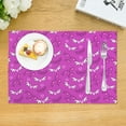 thumbnail image 3 of DouZhe Polyester Placemats Set of 4, Valentines Day Romance Love Pattern Heat Resistant Place Mats for Dining Table, 12" x 18", 3 of 7