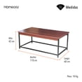 thumbnail image 3 of MESA DE CENTRO RECTANGULAR 1.10 M COLOR CAFÉ, 3 of 5