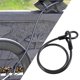 thumbnail image 4 of Cable de material acero para , cable de material acero flexible con revestimiento de vinilo de seguridad resistente de 12 mm de espesor con extremo de Negro, 4 of 8