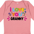 thumbnail image 4 of Inktastic I Love You Granny with Flowers Girls Long Sleeve Baby Bodysuit, 4 of 5