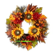 Way To Celebrate 22 inch Harvest Artificial Floral Wreaths, Multi-color