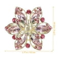 thumbnail image 2 of unbranded Pink Rhinestone Hair Claw Clip Small Metal Flower Decorative Claw Clip for Thick Hair, 2 of 6