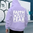 thumbnail image 4 of Christian Hoodies for Men 2025 Faith Over Fear Hoodie Hooded Sweatshirt with Pockets Pullover Hoodie Mens Hoodies, 4 of 7