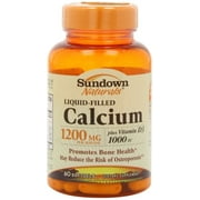Sundown Calcium 1200 Plus D Liquid Filled Softgels 60 ea (Pack of 2)