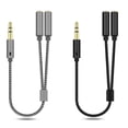 thumbnail image 1 of Gwong Electrónica 3,5 mm 1 macho a 2 puertos hembra Auriculares Micrófono Cable de audio Splitter, 1 of 7