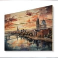 thumbnail image 2 of Designart "Jacksonville s Bay Views in Florida V" Florida Print on Natural Pine Wood, 2 of 5