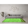 thumbnail image 3 of Ahgly Company Indoor Rectangle Solid Green Modern Area Rugs, 6' x 9', 3 of 4