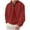 Red, variant on Men's Winter Solid Color Lapel Loose Long Sleeve T-Shirt, Henley Button Up Sport Top for Casual Wear, Gym and Lounge,Black,L