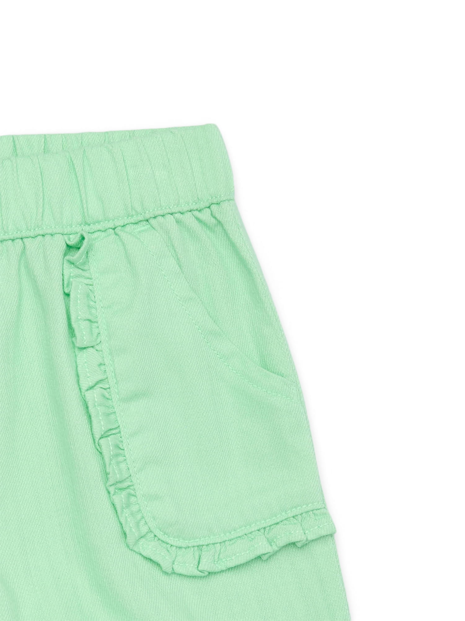 Garanimals Toddler Girl Twill Shorts with Ruffle Pocket, Sizes 18M-5T