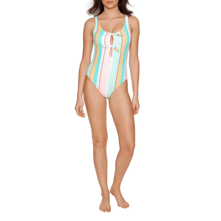 Walmart striped cheap one piece swimsuit