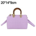 thumbnail image 2 of Hukapapa Bolso bandolera pequeño para mujer con cremallera y asa superior, bolso de hombro, color morado, 2 of 5