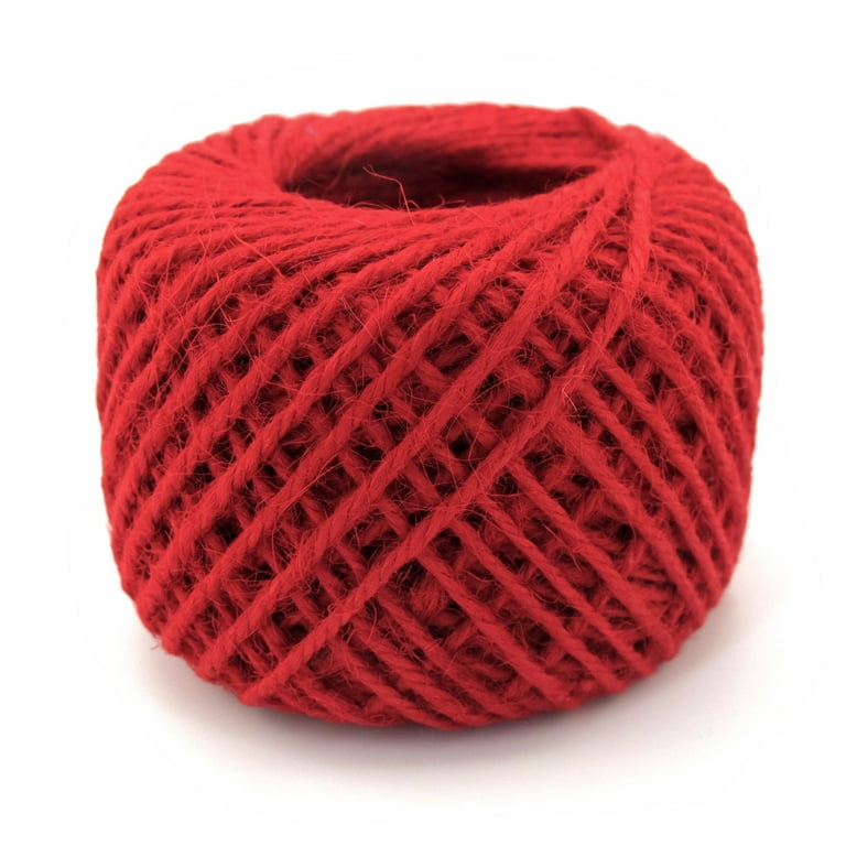 BambooMN 75 Yard, 2mm Crafty Jute Twine Thread Cord String Jute for  Artworks, DIY Crafts, Gift Wrapping, Picture Display and Gardening, 3 Balls  Red 