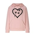 thumbnail image 4 of DPTALR Femmes Imprimé Col Rond Manches Longues Ample Chandail Simple Hauts Chandail Blouse, 4 of 4