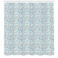 thumbnail image 3 of Shells Shower Curtain, An Assortment of Colorful Marine Habitants Seaurchin and Blue Toned Starfish Pattern, Fabric Bathroom Set with Hooks, 69W X 70L Inches, Multicolor, by Ambesonne, 3 of 3