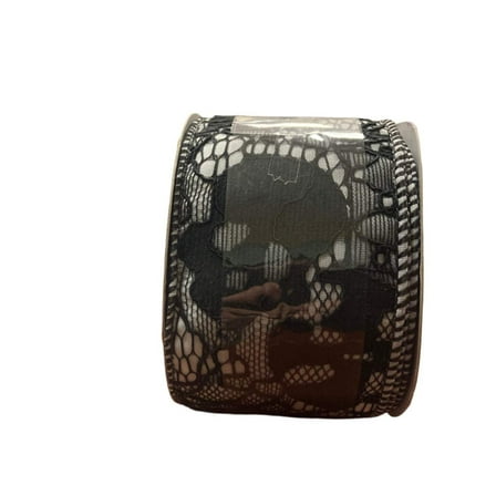 Celebrate it Halloween Skull and Pattern Wired Ribbon 2.5inx18ft