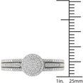 thumbnail image 4 of 1/5 Carat T.W. Diamond Double Halo Cluster 10kt White Gold Engagement Ring, 4 of 5