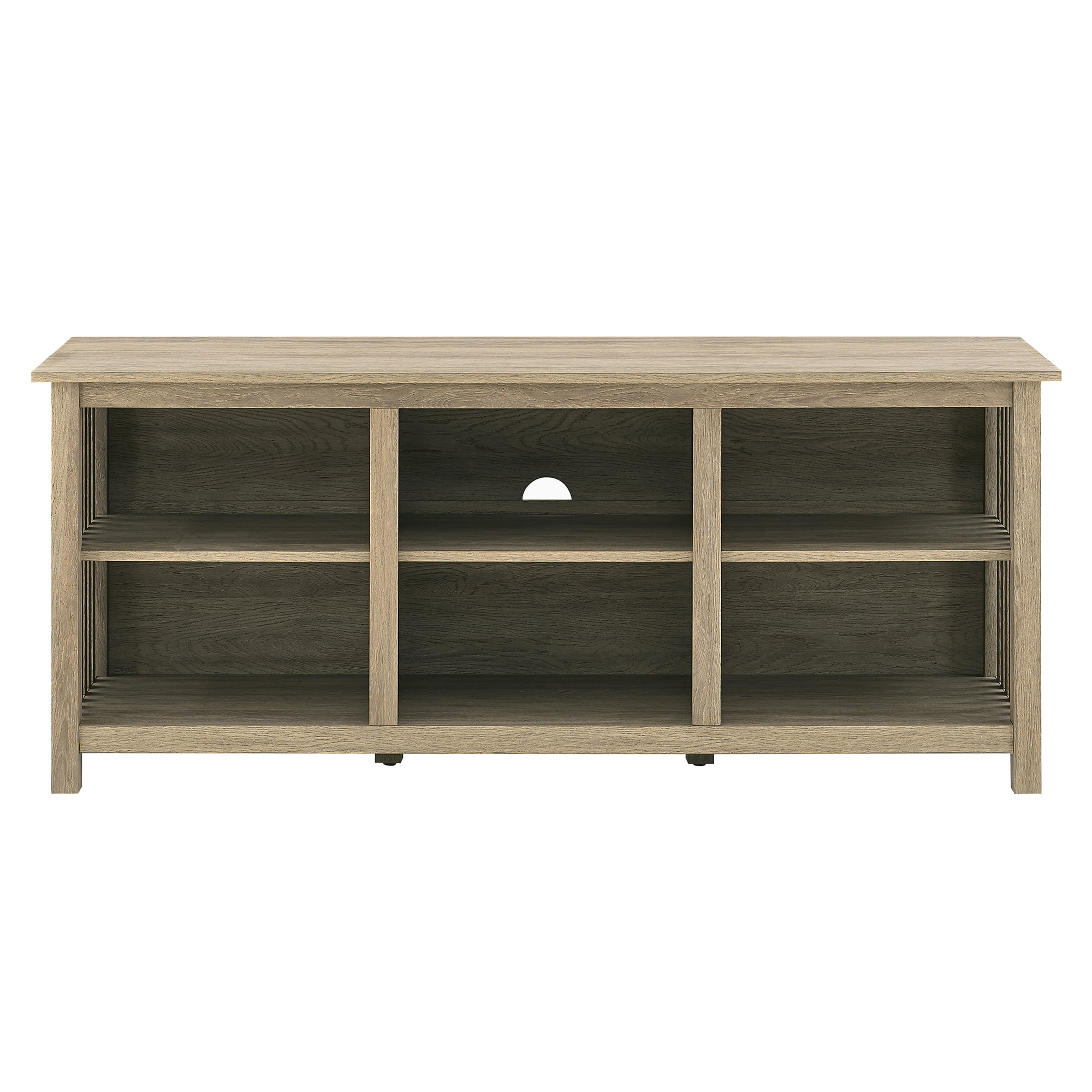 Walker Edison Mission Slatted Side TV Stand for TVs up to 65”, Driftwood