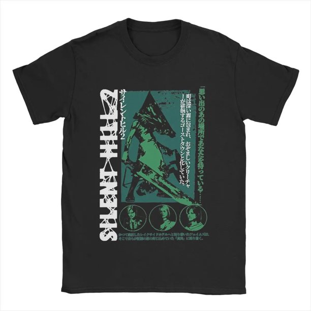 Camisetas con cabeza de pirámide Silent Hill para hombre camisetas de algodón puro de talla grande camisetas divertidas de manga corta con cuello redondo recién llegadas