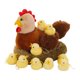 thumbnail image 1 of Animales de peluche de pollo de 13,8 pulgadas, gallina de granja de mamá con gallinero de peluche/10 pollitos pequeños con sonido de croar de pollo, canasta de Pascua de Navidad, regalos sorpresa, 1 of 8