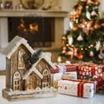 thumbnail image 6 of LED Lighted Wooden Christmas Village Winter Scene,Tabletop Holiday Decor for Home Desk, Mini Christmas Cabin Decorations for Xmas Tabletop Adornments Displays, 6 of 8