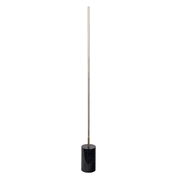Witaxima Prism Brassed Gold LED Floor Lamp with On/Off Switch, 64in Height, Faux Marble Base, Energy-Efficient Lighting for Living Room/Bedroom, Gold & Marble