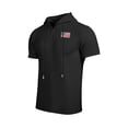 thumbnail image 2 of American Flag Men's Henley Hoodie 4th of July Independence Day Short Sleeve Patriotic Top Waffle Knit Texture Quick Dry Muscle Fit Summer Pullover Lightweight Soft Shirt, 2 of 5