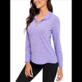 thumbnail image 1 of Sudadera Deportiva de Larga con Cremallera de 1/4 y Protección Solar UPF 50+ para Mujer, de Secado Rápido, para Hacer Ejercicio y Senderismo. Violeta S, 1 of 9
