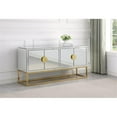 thumbnail image 3 of Pemberly Row Modern / Contemporary Gold Mirrored Wood Sideboard, 3 of 4
