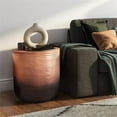 thumbnail image 2 of Allora 19" Contemporary Solid Metal Side Table in Copper Ombre, 2 of 7