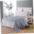 thumbnail image 3 of UPGRATOR 1Set Flannel Fleece Blanket for Couch Warmth Cozy Silver Grey 70x79in, 3 of 8