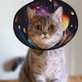 thumbnail image 4 of Planets Galaxy Stars Cosmic Space Soft Pet Recovery Collar for Cats Small Dogs, Protective Elizabeth Collar for Post-Surgery, Anti-Lick & Anti-Scratch, 4 of 7