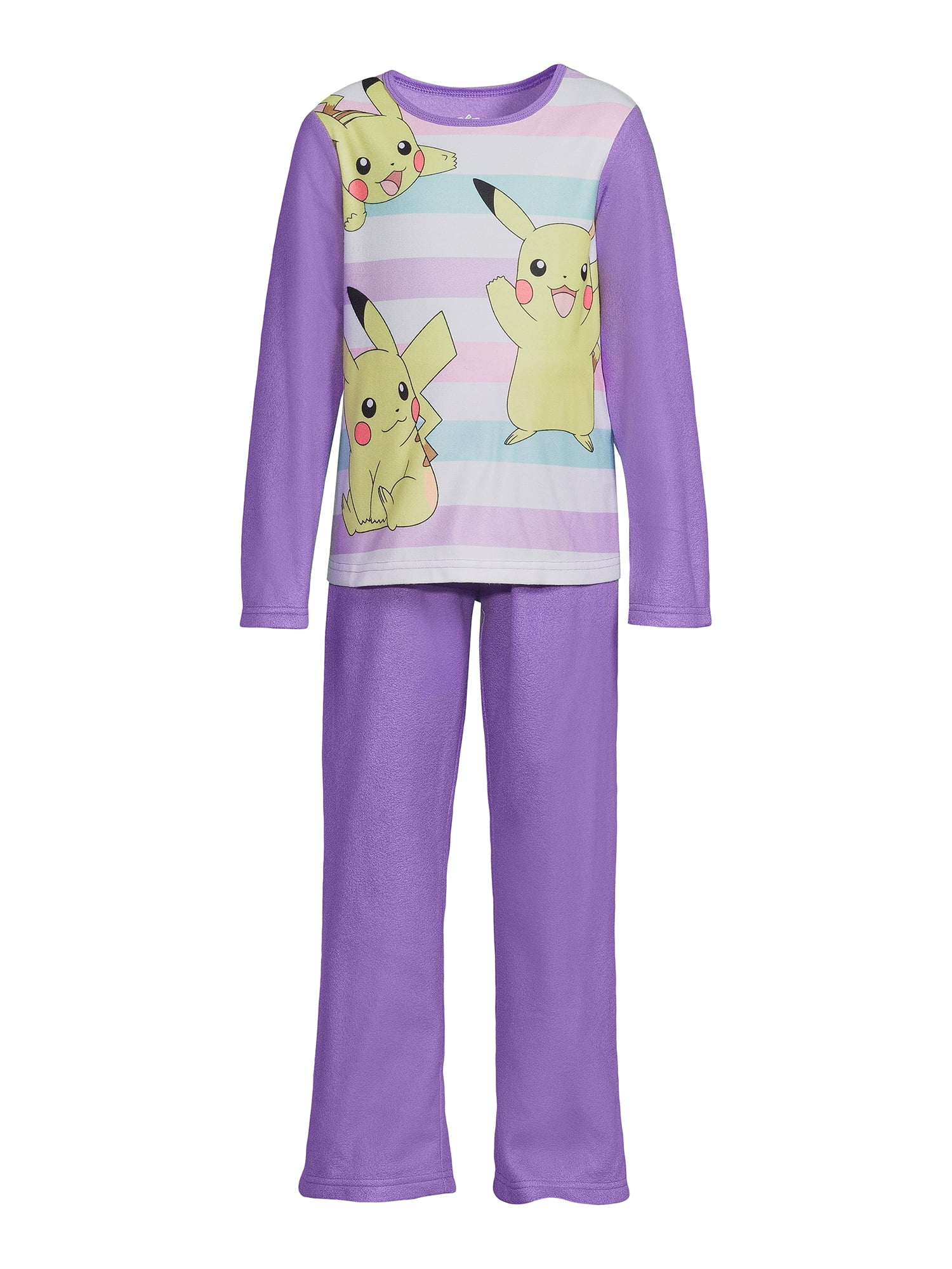 Girls Licensed Character Long Sleeve Top and Pants Sleep Set,  2-Piece, Sizes 4-12