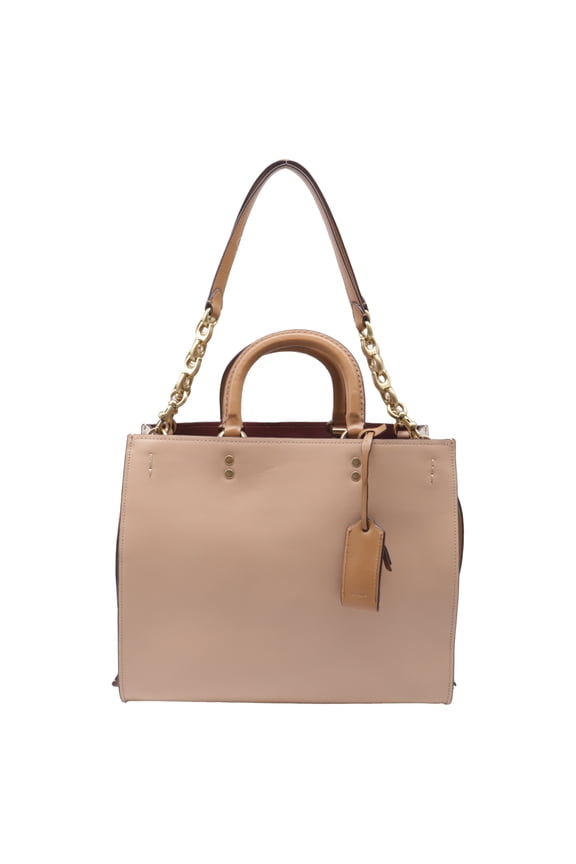 Pre-Owned Coach 1941 Rogue Handle Bag in Beige Leather
