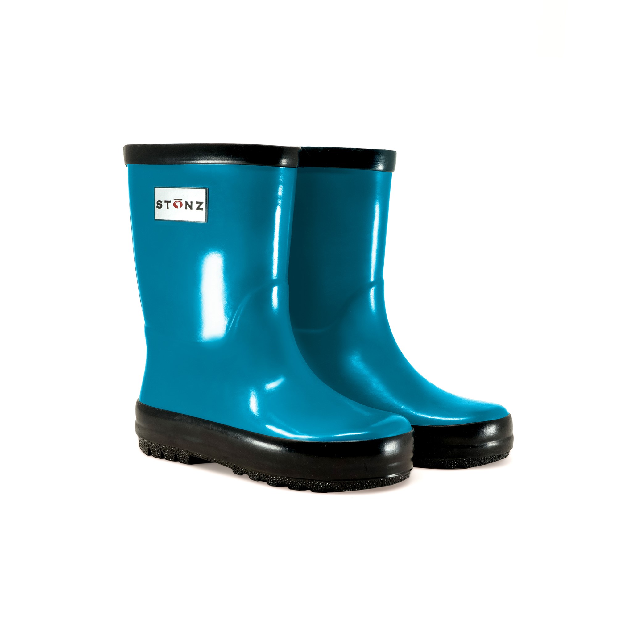 teal rubber boots