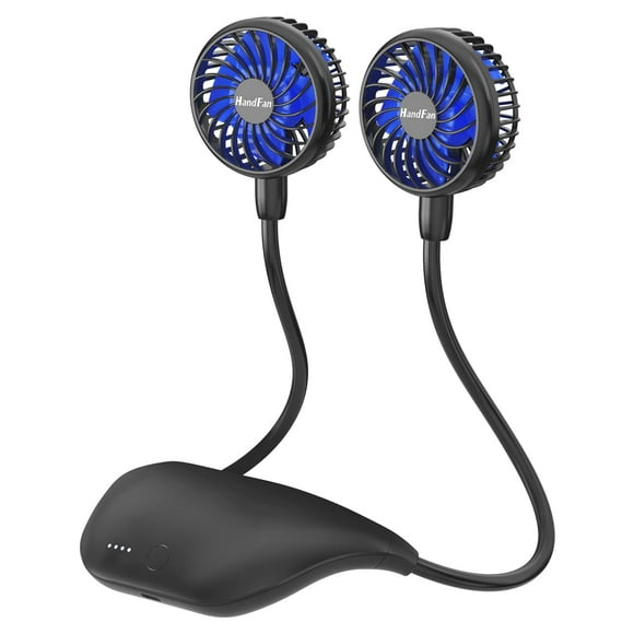 HandFan 10000mAh Neck Fan, 360&amp;Acirc;&amp;deg; Rotation Hands Free Portable Fans for your Neck, 48h Lasting Rechargeable Battery Operated Wearable Necklace Personal Cool Fans