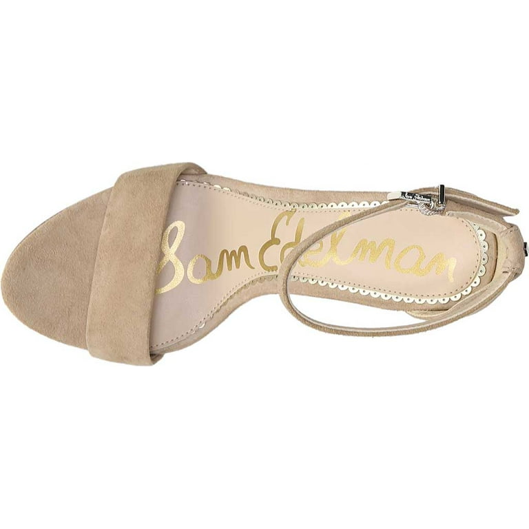 Women s Sam Edelman Yaro Ankle Strap Sandal Oatmeal Kid Suede 6.5