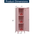 thumbnail image 3 of Locker Storage Cabinet for Employees Kids Locking Metal Office Storage Cabinet for School Gym Pantry Kitchen (Pink), 3 of 9