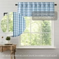 thumbnail image 4 of VHC Brands Annie Blue Buffalo Check Farmhouse Valance Kitchen Curtain 16x72, 4 of 7