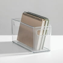 iDesign Recycled Plastic Small Stackable Kitchen Organizer Bin with Easy to Grip Integrated Handles