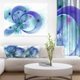 thumbnail image 1 of Blue Fractal Flower with Curved Petals - Floral Canvas Art Print, 1 of 3