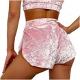 thumbnail image 7 of ZUKMRJPC Velvet Shorts for Women Soft Comfy Home Shorts Casual Bermuda Shorts Slim Fit Stretch Athletic Yoga Shorts Clearance Slaes, 7 of 7