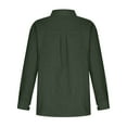 thumbnail image 5 of Giftesty Womens Plus Size Women Casual Stand Collar Long Sleeve Solid Color Shirt Top Single-Breasted Cardigan Blouse with Pockets, 5 of 8