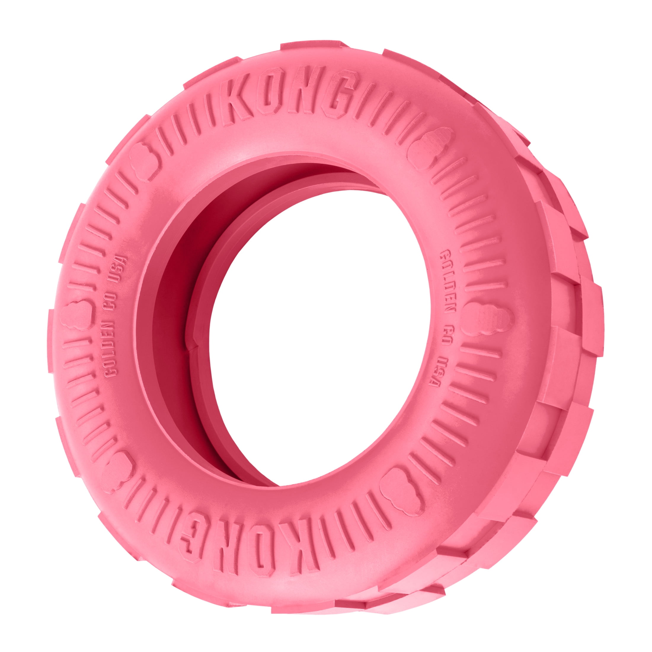 KONG® Puppy Tire Durable Dog Toy, Pink, Small for Beginner Chewers