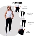 thumbnail image 2 of Paquete de 3 pantalones de chándal Common Stitch para mujer, pantalones de chándal acogedores para mujer, pantalones de yoga de forro polar para mujer (disponibles en Plus), 2 of 7