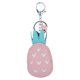 thumbnail image 1 of Lindo llavero con colgante de piña de cuero PU, llavero, bolso, adorno para coche, regalo (rosa), 1 of 5