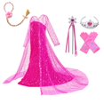 thumbnail image 1 of Vestido de princesa para niñas, disfraz de Elsa de Frozen, disfraz de fantasía para niños, vestido de baile con lentejuelas, ropa de Reina de la nieve para niños, ropa de Elsa para Party2T--100 Gao Jinjia LED, 1 of 2