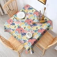 thumbnail image 2 of Christmas Square Tablecloth 52x52 Inch – Waterproof Polyester Printed Table Cover, Wrinkle Resistant & Washable for Kitchen Dining Picnic Party Decor, Single-v4-15, White, 2 of 6